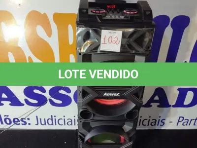 LOTE 102 - 01 - CAIXA AMPLIFICADA AMVOX ACA 1002 TROVÃONO ESTADO, NÃO SABEMOS SE FUNCIONA. LEILÃO NÃO TEM GARANTIA E NEM DEVOLUÇÃO, SUJEITO A POSSÍVEIS AVARIAS VISÍVEIS/OCULTAS E/OU AUSÊNCIA DE COMPONENTES)