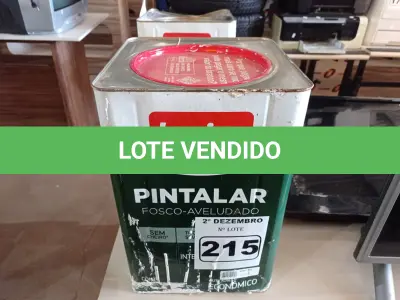 LOTE 215 - 01 LATA DE TINTA IQUINE PINTALAR INTERIORES 18L FOSCO AVELUDADO BRANCO NEVE. (NO ESTADO) ATENÇÃO! FAZER A VISITAÇÃO ANTES DE ARREMATAR, NÃO SABEMOS SE FUNCIONA. LEILÃO NÃO TEM GARANTIA E NEM DEVOLUÇÃO, SUJEITO A POSSÍVEIS AVARIAS VISÍVEIS/OCULTAS E/OU AUSÊNCIA DE COMPONENTES.