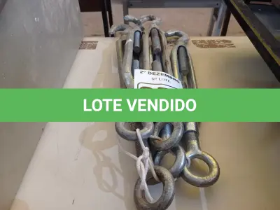 LOTE 357 - 05 ESTICADORES PARA CABO DE AÇO. (NO ESTADO) ATENÇÃO! FAZER A VISITAÇÃO ANTES DE ARREMATAR, NÃO SABEMOS SE FUNCIONA. LEILÃO NÃO TEM GARANTIA E NEM DEVOLUÇÃO, SUJEITO A POSSÍVEIS AVARIAS VISÍVEIS/OCULTAS E/OU AUSÊNCIA DE COMPONENTES.