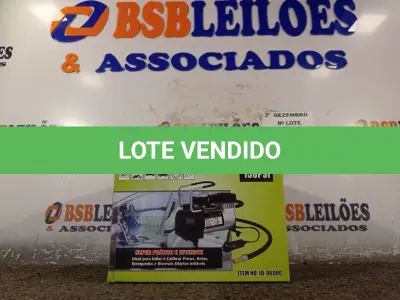 LOTE 080 - 01 COMPRESSOR DE AR PORTÁTIL 12V 150PSI. (NO ESTADO) ATENÇÃO! FAZER A VISITAÇÃO ANTES DE ARREMATAR, NÃO SABEMOS SE FUNCIONA. LEILÃO NÃO TEM GARANTIA E NEM DEVOLUÇÃO, SUJEITO A POSSÍVEIS AVARIAS VISÍVEIS/OCULTAS E/OU AUSÊNCIA DE COMPONENTES.