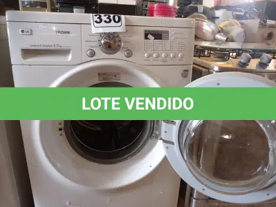 LOTE 330 - 01 LAVA SECA MARCA LG 8.5KG 220V. (NO ESTADO) ATENÇÃO! FAZER A VISITAÇÃO ANTES DE ARREMATAR, NÃO SABEMOS SE FUNCIONA. LEILÃO NÃO TEM GARANTIA E NEM DEVOLUÇÃO, SUJEITO A POSSÍVEIS AVARIAS VISÍVEIS/OCULTAS E/OU AUSÊNCIA DE COMPONENTES.