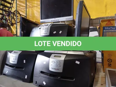 LOTE 370 - 05 IMPRESSORAS LEXMARK E342N, 04 TECLADOS PARA PC E 03 MONITORES MARCAS E MODELOS DIVERSOS. (NO ESTADO) ATENÇÃO! FAZER A VISITAÇÃO ANTES DE ARREMATAR, NÃO SABEMOS SE FUNCIONA. LEILÃO NÃO TEM GARANTIA E NEM DEVOLUÇÃO, SUJEITO A POSSÍVEIS AVARIAS VISÍVEIS/OCULTAS E/OU AUSÊNCIA DE COMPONENTES.