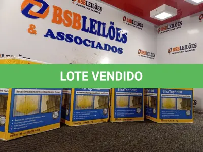 LOTE 244 - 04 CAIXAS DE SIKA TOP-100, REVESTIMENTO IMPERMEABILIZANTE SEMI-FLEXIVEL 4KG. (NO ESTADO) ATENÇÃO! FAZER A VISITAÇÃO ANTES DE ARREMATAR, NÃO SABEMOS SE FUNCIONA. LEILÃO NÃO TEM GARANTIA E NEM DEVOLUÇÃO, SUJEITO A POSSÍVEIS AVARIAS VISÍVEIS/OCULTAS E/OU AUSÊNCIA DE COMPONENTES.