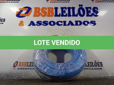 LOTE 130 - 01 ROLO DE CABO FLEXÍVEL 100M 1X10MM NA COR AZUL(NOVO). (NO ESTADO) ATENÇÃO! FAZER A VISITAÇÃO ANTES DE ARREMATAR, NÃO SABEMOS SE FUNCIONA. LEILÃO NÃO TEM GARANTIA E NEM DEVOLUÇÃO, SUJEITO A POSSÍVEIS AVARIAS VISÍVEIS/OCULTAS E/OU AUSÊNCIA DE COMPONENTES.