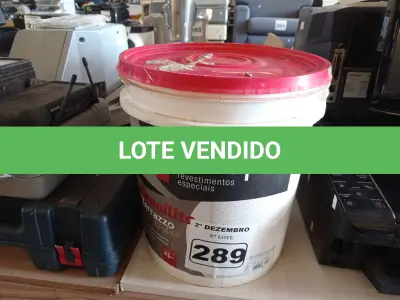 LOTE 289 - 01 BALDE DE CIMENTO QUEIMADO DACAPÓ 25KG. (NO ESTADO) ATENÇÃO! FAZER A VISITAÇÃO ANTES DE ARREMATAR, NÃO SABEMOS SE FUNCIONA. LEILÃO NÃO TEM GARANTIA E NEM DEVOLUÇÃO, SUJEITO A POSSÍVEIS AVARIAS VISÍVEIS/OCULTAS E/OU AUSÊNCIA DE COMPONENTES.