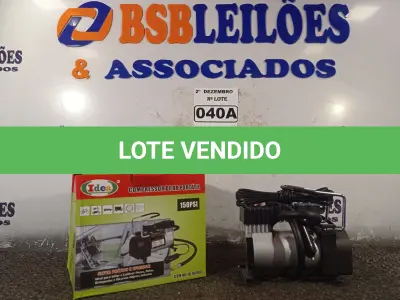 LOTE 040 - 01 COMPRESSOR DE AR PORTÁTIL 12V 150PSI. (NO ESTADO) ATENÇÃO! FAZER A VISITAÇÃO ANTES DE ARREMATAR, NÃO SABEMOS SE FUNCIONA. LEILÃO NÃO TEM GARANTIA E NEM DEVOLUÇÃO, SUJEITO A POSSÍVEIS AVARIAS VISÍVEIS/OCULTAS E/OU AUSÊNCIA DE COMPONENTES.