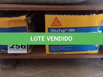 LOTE 256 - 02 CAIXAS DE SIKA TOP-100, REVESTIMENTO IMPERMEABILIZANTE SEMI-FLEXIVEL 18KG. (NO ESTADO) ATENÇÃO! FAZER A VISITAÇÃO ANTES DE ARREMATAR, NÃO SABEMOS SE FUNCIONA. LEILÃO NÃO TEM GARANTIA E NEM DEVOLUÇÃO, SUJEITO A POSSÍVEIS AVARIAS VISÍVEIS/OCULTAS E/OU AUSÊNCIA DE COMPONENTES.