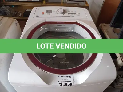 LOTE 344 - 01 LAVADORA DE ROUPAS 15KG MARCA BRASTEMP 220V. (NO ESTADO) ATENÇÃO! FAZER A VISITAÇÃO ANTES DE ARREMATAR, NÃO SABEMOS SE FUNCIONA. LEILÃO NÃO TEM GARANTIA E NEM DEVOLUÇÃO, SUJEITO A POSSÍVEIS AVARIAS VISÍVEIS/OCULTAS E/OU AUSÊNCIA DE COMPONENTES.