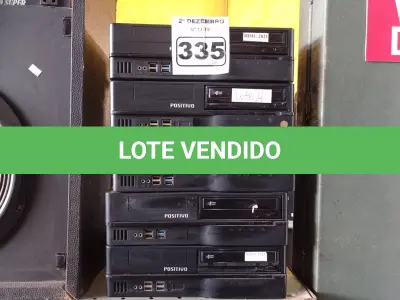 LOTE 335 - 05 CPU’S MARCAS POSITIVO. (NO ESTADO) ATENÇÃO! FAZER A VISITAÇÃO ANTES DE ARREMATAR, NÃO SABEMOS SE FUNCIONA. LEILÃO NÃO TEM GARANTIA E NEM DEVOLUÇÃO, SUJEITO A POSSÍVEIS AVARIAS VISÍVEIS/OCULTAS E/OU AUSÊNCIA DE COMPONENTES.