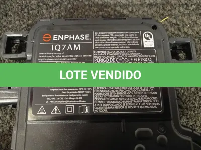 LOTE 268 - 05 MICRO INVERSORES ENPHASE IQ7AM-72-2-US. (NOVO) (NO ESTADO) ATENÇÃO! FAZER A VISITAÇÃO ANTES DE ARREMATAR, NÃO SABEMOS SE FUNCIONA. LEILÃO NÃO TEM GARANTIA E NEM DEVOLUÇÃO, SUJEITO A POSSÍVEIS AVARIAS VISÍVEIS/OCULTAS E/OU AUSÊNCIA DE COMPONENTES.