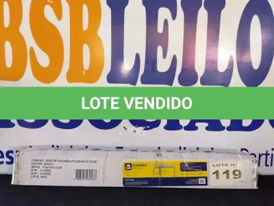 LOTE 119 - 01 - TENDA GAZEBO 2X2M (NO ESTADO, NÃO SABEMOS SE FUNCIONA. LEILÃO NÃO TEM GARANTIA E NEM DEVOLUÇÃO, SUJEITO A POSSÍVEIS AVARIAS VISÍVEIS/OCULTAS E/OU AUSÊNCIA DE COMPONENTES)
