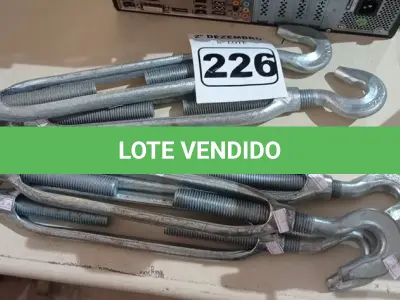 LOTE 226 - 05 ESTICADORES PARA CABO DE AÇO. (NO ESTADO) ATENÇÃO! FAZER A VISITAÇÃO ANTES DE ARREMATAR, NÃO SABEMOS SE FUNCIONA. LEILÃO NÃO TEM GARANTIA E NEM DEVOLUÇÃO, SUJEITO A POSSÍVEIS AVARIAS VISÍVEIS/OCULTAS E/OU AUSÊNCIA DE COMPONENTES.