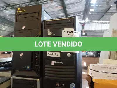 LOTE 367 - 04 CPU’S MARCAS E MODELOS DIVERSOS. (NO ESTADO) ATENÇÃO! FAZER A VISITAÇÃO ANTES DE ARREMATAR, NÃO SABEMOS SE FUNCIONA. LEILÃO NÃO TEM GARANTIA E NEM DEVOLUÇÃO, SUJEITO A POSSÍVEIS AVARIAS VISÍVEIS/OCULTAS E/OU AUSÊNCIA DE COMPONENTES.