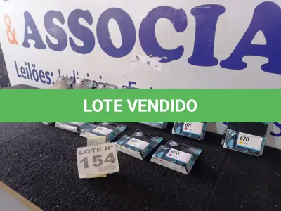 LOTE 154 - 12 – CARTUCHOS HP (NO ESTADO, NÃO SABEMOS SE FUNCIONA. LEILÃO NÃO TEM GARANTIA E NEM DEVOLUÇÃO, SUJEITO A POSSÍVEIS AVARIAS VISÍVEIS/OCULTAS E/OU AUSÊNCIA DE COMPONENTES)