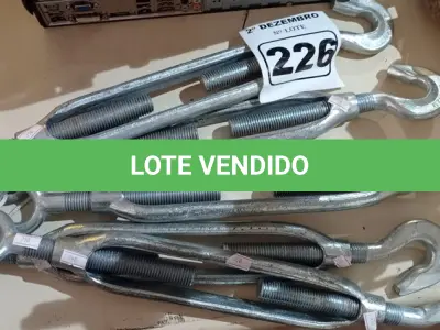 LOTE 226 - 05 ESTICADORES PARA CABO DE AÇO. (NO ESTADO) ATENÇÃO! FAZER A VISITAÇÃO ANTES DE ARREMATAR, NÃO SABEMOS SE FUNCIONA. LEILÃO NÃO TEM GARANTIA E NEM DEVOLUÇÃO, SUJEITO A POSSÍVEIS AVARIAS VISÍVEIS/OCULTAS E/OU AUSÊNCIA DE COMPONENTES.