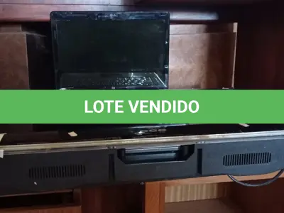 LOTE 354 - 01 TV CCE E 01 NOTEBOOK MARCA HP. (NO ESTADO) ATENÇÃO! FAZER A VISITAÇÃO ANTES DE ARREMATAR, NÃO SABEMOS SE FUNCIONA. LEILÃO NÃO TEM GARANTIA E NEM DEVOLUÇÃO, SUJEITO A POSSÍVEIS AVARIAS VISÍVEIS/OCULTAS E/OU AUSÊNCIA DE COMPONENTES.