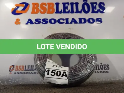 LOTE 150 - 01 ROLO DE CABO FLEXÍVEL 100M 1X10MM NA COR PRETA (NOVO). (NO ESTADO) ATENÇÃO! FAZER A VISITAÇÃO ANTES DE ARREMATAR, NÃO SABEMOS SE FUNCIONA. LEILÃO NÃO TEM GARANTIA E NEM DEVOLUÇÃO, SUJEITO A POSSÍVEIS AVARIAS VISÍVEIS/OCULTAS E/OU AUSÊNCIA DE COMPONENTES.