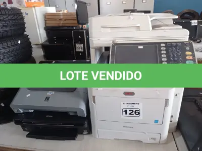 LOTE 126 - 06 IMPRESSORAS SENDO 01 MULTIFUNCIONAL OKI MODELO MPS 5502MB. (NO ESTADO) ATENÇÃO! FAZER A VISITAÇÃO ANTES DE ARREMATAR, NÃO SABEMOS SE FUNCIONA. LEILÃO NÃO TEM GARANTIA E NEM DEVOLUÇÃO, SUJEITO A POSSÍVEIS AVARIAS VISÍVEIS/OCULTAS E/OU AUSÊNCIA DE COMPONENTES.
