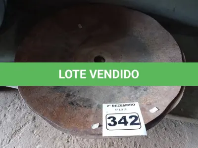 LOTE 342 - 02 DISCOS DE ARADO. (NO ESTADO) ATENÇÃO! FAZER A VISITAÇÃO ANTES DE ARREMATAR, NÃO SABEMOS SE FUNCIONA. LEILÃO NÃO TEM GARANTIA E NEM DEVOLUÇÃO, SUJEITO A POSSÍVEIS AVARIAS VISÍVEIS/OCULTAS E/OU AUSÊNCIA DE COMPONENTES.