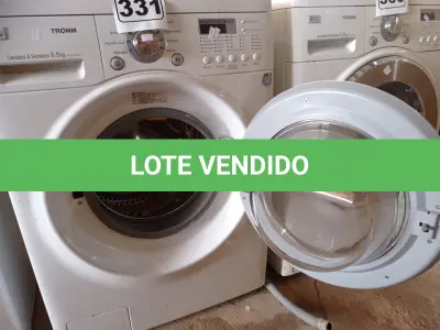 LOTE 331 - 01 LAVA SECA MARCA LG 8.5KG 220V. (NO ESTADO) ATENÇÃO! FAZER A VISITAÇÃO ANTES DE ARREMATAR, NÃO SABEMOS SE FUNCIONA. LEILÃO NÃO TEM GARANTIA E NEM DEVOLUÇÃO, SUJEITO A POSSÍVEIS AVARIAS VISÍVEIS/OCULTAS E/OU AUSÊNCIA DE COMPONENTES.
