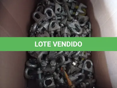 LOTE 340 - 01 LOTE COM VÁRIOS CLIPS PARA CABO DE AÇO 3/8”. (NO ESTADO) ATENÇÃO! FAZER A VISITAÇÃO ANTES DE ARREMATAR, NÃO SABEMOS SE FUNCIONA. LEILÃO NÃO TEM GARANTIA E NEM DEVOLUÇÃO, SUJEITO A POSSÍVEIS AVARIAS VISÍVEIS/OCULTAS E/OU AUSÊNCIA DE COMPONENTES.
