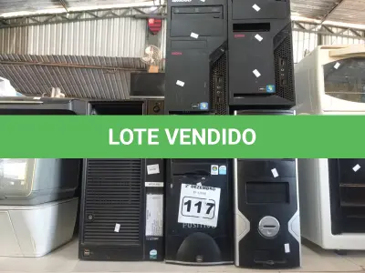 LOTE 117 - 05 CPU’S MARCAS E MODELOS DIVERSOS. (NO ESTADO) ATENÇÃO! FAZER A VISITAÇÃO ANTES DE ARREMATAR, NÃO SABEMOS SE FUNCIONA. LEILÃO NÃO TEM GARANTIA E NEM DEVOLUÇÃO, SUJEITO A POSSÍVEIS AVARIAS VISÍVEIS/OCULTAS E/OU AUSÊNCIA DE COMPONENTES.