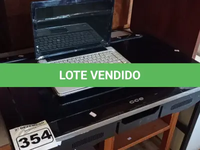 LOTE 354 - 01 TV CCE E 01 NOTEBOOK MARCA HP. (NO ESTADO) ATENÇÃO! FAZER A VISITAÇÃO ANTES DE ARREMATAR, NÃO SABEMOS SE FUNCIONA. LEILÃO NÃO TEM GARANTIA E NEM DEVOLUÇÃO, SUJEITO A POSSÍVEIS AVARIAS VISÍVEIS/OCULTAS E/OU AUSÊNCIA DE COMPONENTES.