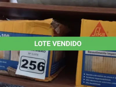 LOTE 256 - 02 CAIXAS DE SIKA TOP-100, REVESTIMENTO IMPERMEABILIZANTE SEMI-FLEXIVEL 18KG. (NO ESTADO) ATENÇÃO! FAZER A VISITAÇÃO ANTES DE ARREMATAR, NÃO SABEMOS SE FUNCIONA. LEILÃO NÃO TEM GARANTIA E NEM DEVOLUÇÃO, SUJEITO A POSSÍVEIS AVARIAS VISÍVEIS/OCULTAS E/OU AUSÊNCIA DE COMPONENTES.