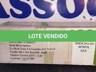 LOTE 120 - 01 - TENDA GAZEBO SANFONADO ARTICULADA 2X2 (NO ESTADO, NÃO SABEMOS SE FUNCIONA. LEILÃO NÃO TEM GARANTIA E NEM DEVOLUÇÃO, SUJEITO A POSSÍVEIS AVARIAS VISÍVEIS/OCULTAS E/OU AUSÊNCIA DE COMPONENTES)