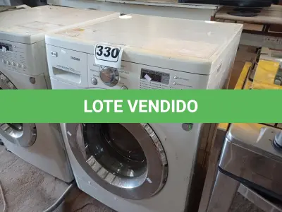 LOTE 330 - 01 LAVA SECA MARCA LG 8.5KG 220V. (NO ESTADO) ATENÇÃO! FAZER A VISITAÇÃO ANTES DE ARREMATAR, NÃO SABEMOS SE FUNCIONA. LEILÃO NÃO TEM GARANTIA E NEM DEVOLUÇÃO, SUJEITO A POSSÍVEIS AVARIAS VISÍVEIS/OCULTAS E/OU AUSÊNCIA DE COMPONENTES.