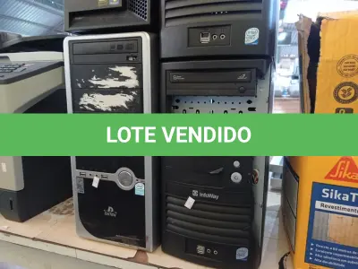 LOTE 367 - 04 CPU’S MARCAS E MODELOS DIVERSOS. (NO ESTADO) ATENÇÃO! FAZER A VISITAÇÃO ANTES DE ARREMATAR, NÃO SABEMOS SE FUNCIONA. LEILÃO NÃO TEM GARANTIA E NEM DEVOLUÇÃO, SUJEITO A POSSÍVEIS AVARIAS VISÍVEIS/OCULTAS E/OU AUSÊNCIA DE COMPONENTES.