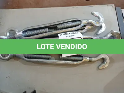 LOTE 380 - 05 ESTICADORES PARA CABO DE AÇO. (NO ESTADO) ATENÇÃO! FAZER A VISITAÇÃO ANTES DE ARREMATAR, NÃO SABEMOS SE FUNCIONA. LEILÃO NÃO TEM GARANTIA E NEM DEVOLUÇÃO, SUJEITO A POSSÍVEIS AVARIAS VISÍVEIS/OCULTAS E/OU AUSÊNCIA DE COMPONENTES.