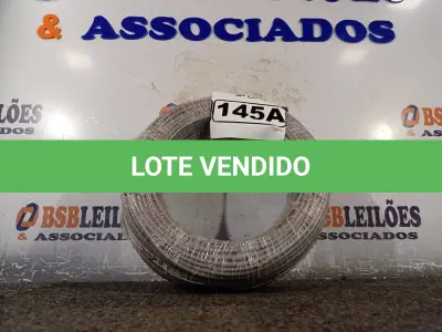 LOTE 145 - 01 ROLO DE CABO FLEXÍVEL 100M 1X4MM NA COR CINZA (NOVO). (NO ESTADO) ATENÇÃO! FAZER A VISITAÇÃO ANTES DE ARREMATAR, NÃO SABEMOS SE FUNCIONA. LEILÃO NÃO TEM GARANTIA E NEM DEVOLUÇÃO, SUJEITO A POSSÍVEIS AVARIAS VISÍVEIS/OCULTAS E/OU AUSÊNCIA DE COMPONENTES.