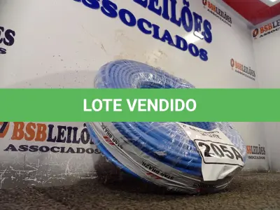 LOTE 205 - 01 ROLO DE CABO FLEXÍVEL 100M 1X10MM NA COR AZUL (NOVO). (NO ESTADO) ATENÇÃO! FAZER A VISITAÇÃO ANTES DE ARREMATAR, NÃO SABEMOS SE FUNCIONA. LEILÃO NÃO TEM GARANTIA E NEM DEVOLUÇÃO, SUJEITO A POSSÍVEIS AVARIAS VISÍVEIS/OCULTAS E/OU AUSÊNCIA DE COMPONENTES.