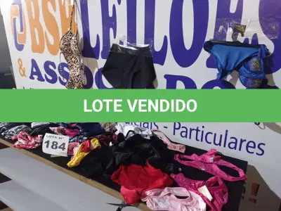 LOTE 184 - 100 – PEÇAS INTIMAS FEMININAS (APROXIMADAMENTE)(NO ESTADO, NÃO SABEMOS SE FUNCIONA. LEILÃO NÃO TEM GARANTIA E NEM DEVOLUÇÃO, SUJEITO A POSSÍVEIS AVARIAS VISÍVEIS/OCULTAS E/OU AUSÊNCIA DE COMPONENTES)