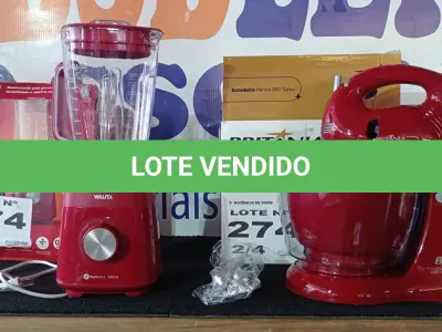 LOTE 274 - 01 – LIQUIDIFICADOR PHILIPS WALITA – 01 ASPIRADOR PHILCO – 01 BATEDEIRA BRITANIA – 01 FOGAREIRO 2 BOCAS (NO ESTADO, NÃO SABEMOS SE FUNCIONA. LEILÃO NÃO TEM GARANTIA E NEM DEVOLUÇÃO, SUJEITO A POSSÍVEIS AVARIAS VISÍVEIS/OCULTAS E/OU AUSÊNCIA DE COMPONENTES)