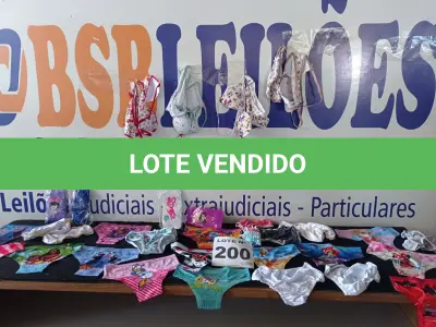 LOTE 200 - 30 – PEÇAS INTIMAS INFANTIL FEMININAS (APROXIMADAMENTE)(NO ESTADO, NÃO SABEMOS SE FUNCIONA. LEILÃO NÃO TEM GARANTIA E NEM DEVOLUÇÃO, SUJEITO A POSSÍVEIS AVARIAS VISÍVEIS/OCULTAS E/OU AUSÊNCIA DE COMPONENTES)