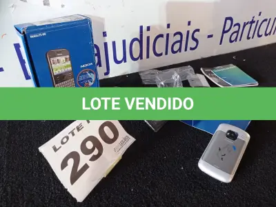 LOTE 290 - 01 – CELULAR NOKIA (NO ESTADO, NÃO SABEMOS SE FUNCIONA. LEILÃO NÃO TEM GARANTIA E NEM DEVOLUÇÃO, SUJEITO A POSSÍVEIS AVARIAS VISÍVEIS/OCULTAS E/OU AUSÊNCIA DE COMPONENTES)