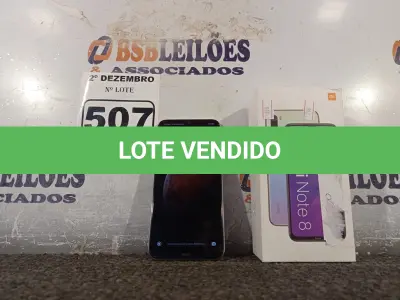 LOTE 507 - 01 CELULAR REDMI NOTE8. (NO ESTADO) ATENÇÃO! FAZER A VISITAÇÃO ANTES DE ARREMATAR, NÃO SABEMOS SE FUNCIONA. LEILÃO NÃO TEM GARANTIA E NEM DEVOLUÇÃO, SUJEITO A POSSÍVEIS AVARIAS VISÍVEIS/OCULTAS E/OU AUSÊNCIA DE COMPONENTES.