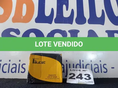LOTE 243 - 01 - TORNEIRA BANHEIRO MONOCOMANDO MISTURADOR MODERNA PRETO FOSCO (NO ESTADO, NÃO SABEMOS SE FUNCIONA. LEILÃO NÃO TEM GARANTIA E NEM DEVOLUÇÃO, SUJEITO A POSSÍVEIS AVARIAS VISÍVEIS/OCULTAS E/OU AUSÊNCIA DE COMPONENTES)