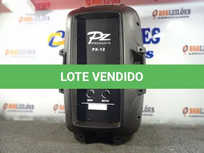 LOTE 310 - 01 CAIXA DE SOM PASSIVA PRO ÁUDIO PX-12 (NO ESTADO) ATENÇÃO! FAZER A VISITAÇÃO ANTES DE ARREMATAR, NÃO SABEMOS SE FUNCIONA. LEILÃO NÃO TEM GARANTIA E NEM DEVOLUÇÃO, SUJEITO A POSSÍVEIS AVARIAS VISÍVEIS/OCULTAS E/OU AUSÊNCIA DE COMPONENTES.