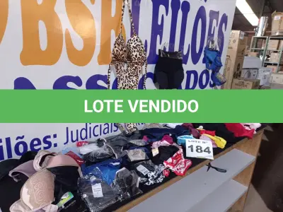LOTE 184 - 100 – PEÇAS INTIMAS FEMININAS (APROXIMADAMENTE)(NO ESTADO, NÃO SABEMOS SE FUNCIONA. LEILÃO NÃO TEM GARANTIA E NEM DEVOLUÇÃO, SUJEITO A POSSÍVEIS AVARIAS VISÍVEIS/OCULTAS E/OU AUSÊNCIA DE COMPONENTES)