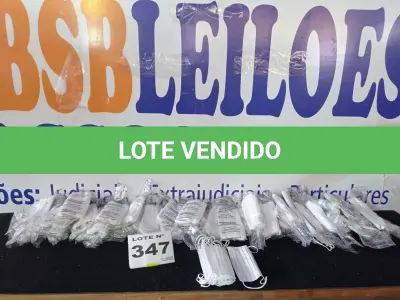 LOTE 347 - 1150 – MASCARAS DESCARTÁVEIS (APROXIMADAMENTE) (NO ESTADO, NÃO SABEMOS SE FUNCIONA. LEILÃO NÃO TEM GARANTIA E NEM DEVOLUÇÃO, SUJEITO A POSSÍVEIS AVARIAS VISÍVEIS/OCULTAS E/OU AUSÊNCIA DE COMPONENTES)