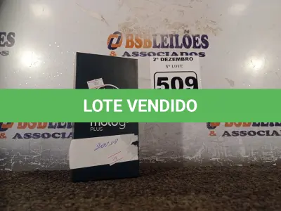 LOTE 509 - 01 CELULAR MOTO G8 PLUS. (NO ESTADO) ATENÇÃO! FAZER A VISITAÇÃO ANTES DE ARREMATAR, NÃO SABEMOS SE FUNCIONA. LEILÃO NÃO TEM GARANTIA E NEM DEVOLUÇÃO, SUJEITO A POSSÍVEIS AVARIAS VISÍVEIS/OCULTAS E/OU AUSÊNCIA DE COMPONENTES.