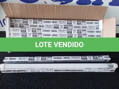 LOTE 258 - 10 - LÂMPADAS TUBULAR LED 60 CM 9,9W BIVOLT 6500K TASCHIBRA (NO ESTADO, NÃO SABEMOS SE FUNCIONA. LEILÃO NÃO TEM GARANTIA E NEM DEVOLUÇÃO, SUJEITO A POSSÍVEIS AVARIAS VISÍVEIS/OCULTAS E/OU AUSÊNCIA DE COMPONENTES)