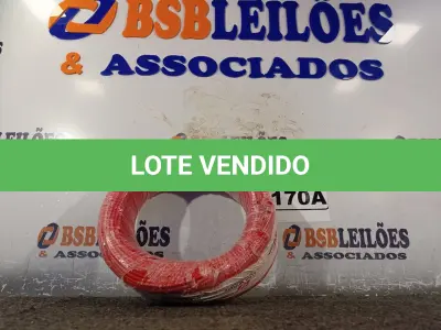 LOTE 170 - 01 ROLO DE CABO FLEXÍVEL 100M 1X2,5MM NA COR VERMELHA (NOVO). (NO ESTADO) ATENÇÃO! FAZER A VISITAÇÃO ANTES DE ARREMATAR, NÃO SABEMOS SE FUNCIONA. LEILÃO NÃO TEM GARANTIA E NEM DEVOLUÇÃO, SUJEITO A POSSÍVEIS AVARIAS VISÍVEIS/OCULTAS E/OU AUSÊNCIA DE COMPONENTES.