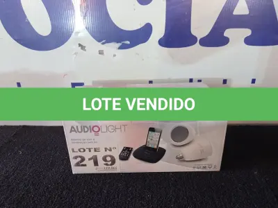 LOTE 219 - 01 - SISTEMA DE SOM E ILUMINAÇÃO SEM FIO (NO ESTADO, NÃO SABEMOS SE FUNCIONA. LEILÃO NÃO TEM GARANTIA E NEM DEVOLUÇÃO, SUJEITO A POSSÍVEIS AVARIAS VISÍVEIS/OCULTAS E/OU AUSÊNCIA DE COMPONENTES)