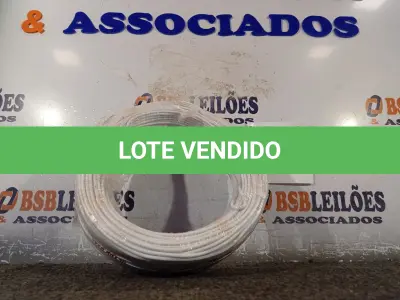 LOTE 165 - 01 ROLO DE CABO FLEXÍVEL 100M 1X2,5MM NA COR BRANCA (NOVO). (NO ESTADO) ATENÇÃO! FAZER A VISITAÇÃO ANTES DE ARREMATAR, NÃO SABEMOS SE FUNCIONA. LEILÃO NÃO TEM GARANTIA E NEM DEVOLUÇÃO, SUJEITO A POSSÍVEIS AVARIAS VISÍVEIS/OCULTAS E/OU AUSÊNCIA DE COMPONENTES.