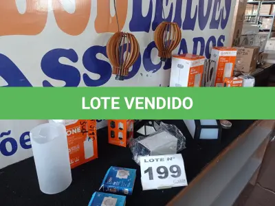 LOTE 199 - 15- PEÇAS DE LUMINÁRIA (APROXIMADAMENTE) (NO ESTADO, NÃO SABEMOS SE FUNCIONA. LEILÃO NÃO TEM GARANTIA E NEM DEVOLUÇÃO, SUJEITO A POSSÍVEIS AVARIAS VISÍVEIS/OCULTAS E/OU AUSÊNCIA DE COMPONENTES)