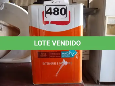 LOTE 480 - 01 LATA DE TINTA IQUINE DELANIL RENDE MUITO 18L SEM A IDENTIFICAÇÃO DA COR. (NO ESTADO) ATENÇÃO! FAZER A VISITAÇÃO ANTES DE ARREMATAR, NÃO SABEMOS SE FUNCIONA. LEILÃO NÃO TEM GARANTIA E NEM DEVOLUÇÃO, SUJEITO A POSSÍVEIS AVARIAS VISÍVEIS/OCULTAS E/OU AUSÊNCIA DE COMPONENTES.